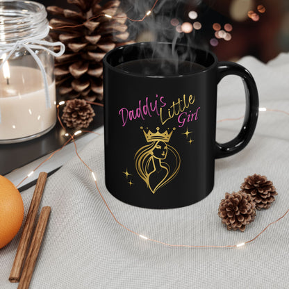 Personalized Daddy's Little Girl Black Mug - Perfect Gift for Dads and Daughters