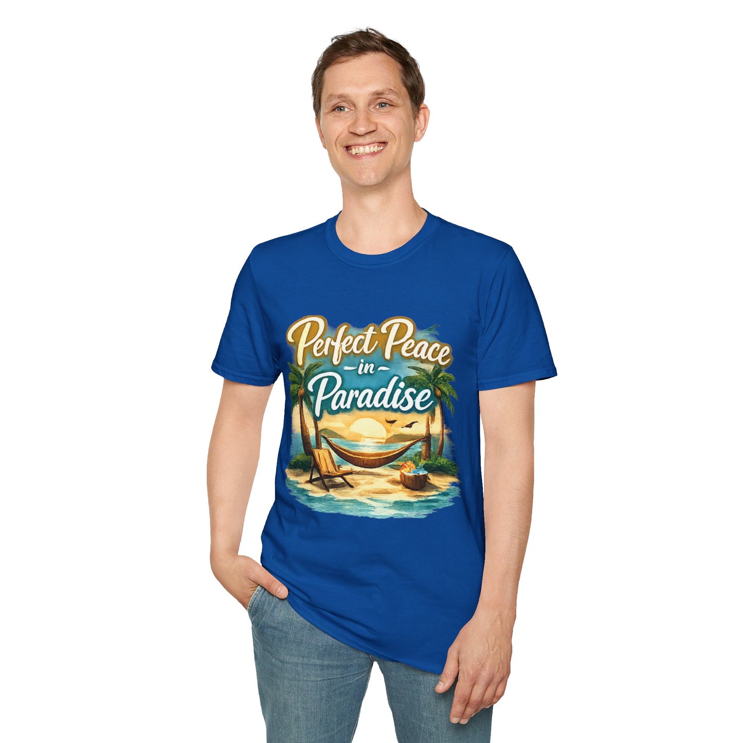 Perfect Peace in Paradise T-Shirt — Tropical Beach Graphic Tee
