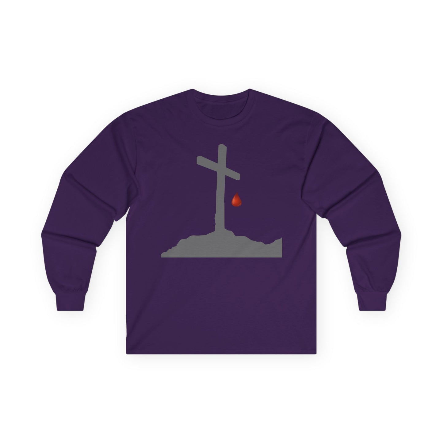 Faith-Inspired Long Sleeve Tee with Cross Design