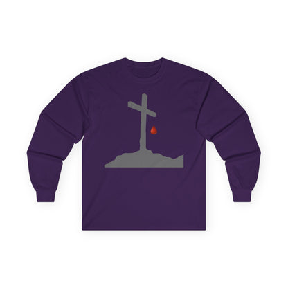Faith-Inspired Long Sleeve Tee with Cross Design