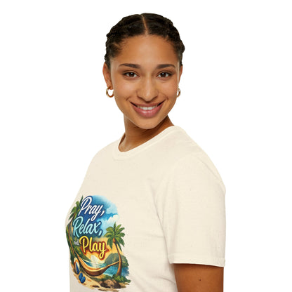 Pray, Relax & Play Beach T-Shirt