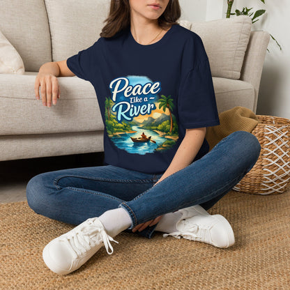 Peace Like a River T‑Shirt — Scenic River Prayer Tee