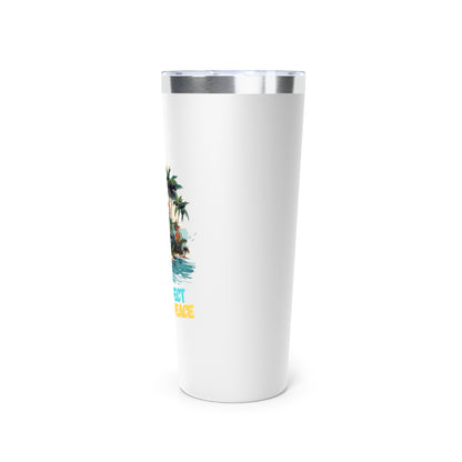 Tumbler with Tropical Design | Perfect Peace | Insulated Coffee Cup, Travel Mug, Vacation Gift, Summer Drinkware, Outdoor Adventures