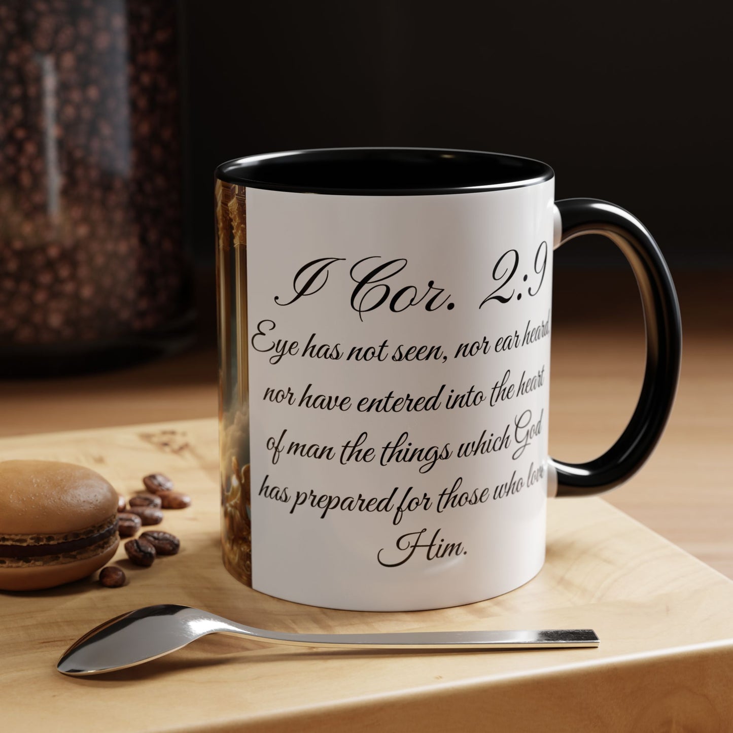 I Cor. 2:9 Heavenly Scripture Coffee Mug - 11oz & 15oz - Inspirational Design for Spiritual Moments