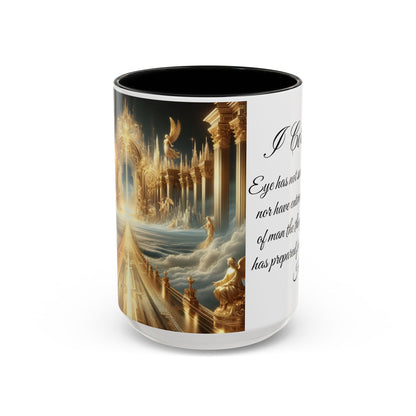 I Cor. 2:9 Heavenly Scripture Coffee Mug - 11oz & 15oz - Inspirational Design for Spiritual Moments