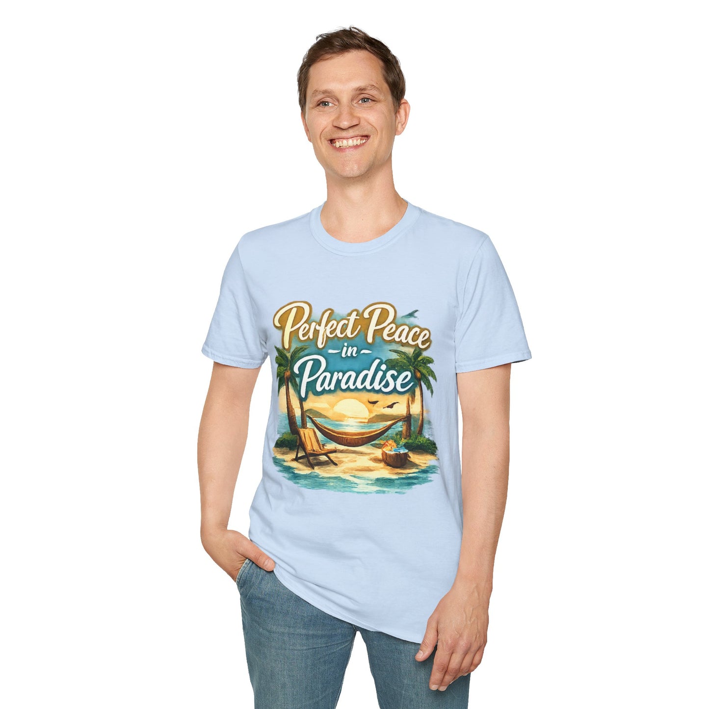 Perfect Peace in Paradise T-Shirt — Tropical Beach Graphic Tee
