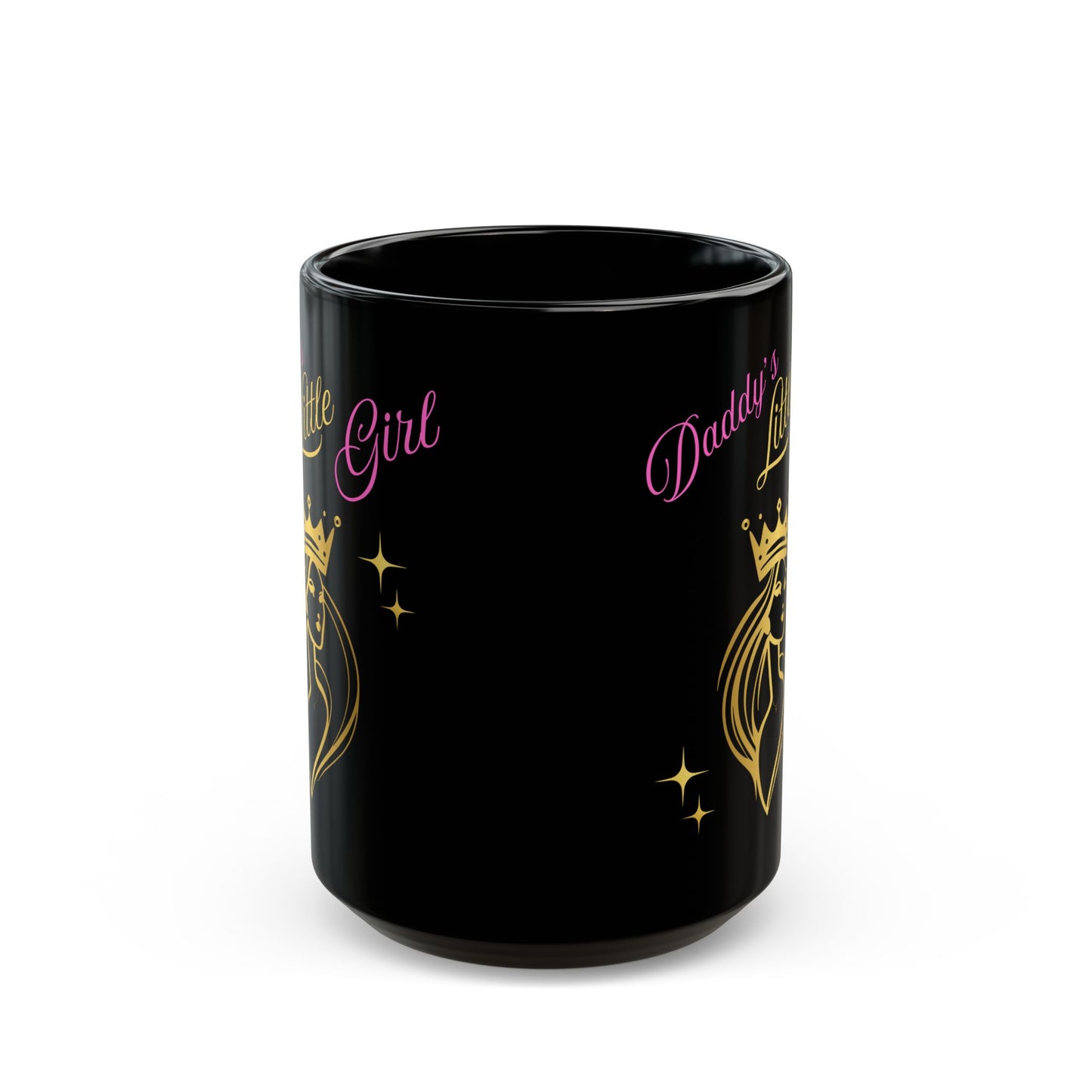 Personalized Daddy's Little Girl Black Mug - Perfect Gift for Dads and Daughters