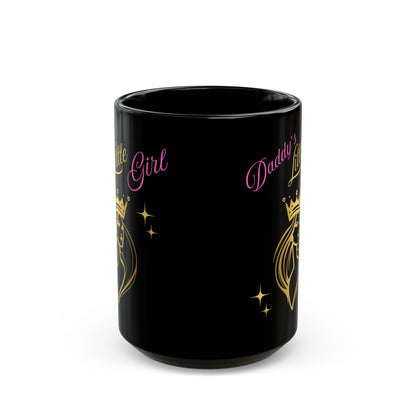 Personalized Daddy's Little Girl Black Mug - Perfect Gift for Dads and Daughters