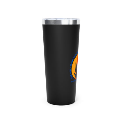 "He will Baptize you" Copper Insulated Tumbler with Fiery Design - 22oz Travel Cup