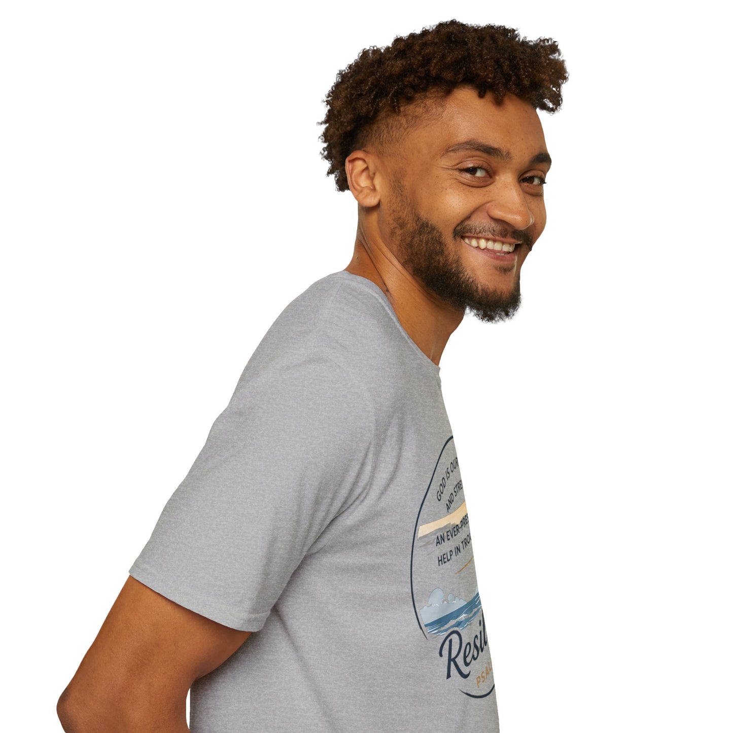 Resilience Lighthouse T-Shirt — Psalm 46:1 Inspirational Christian Tee