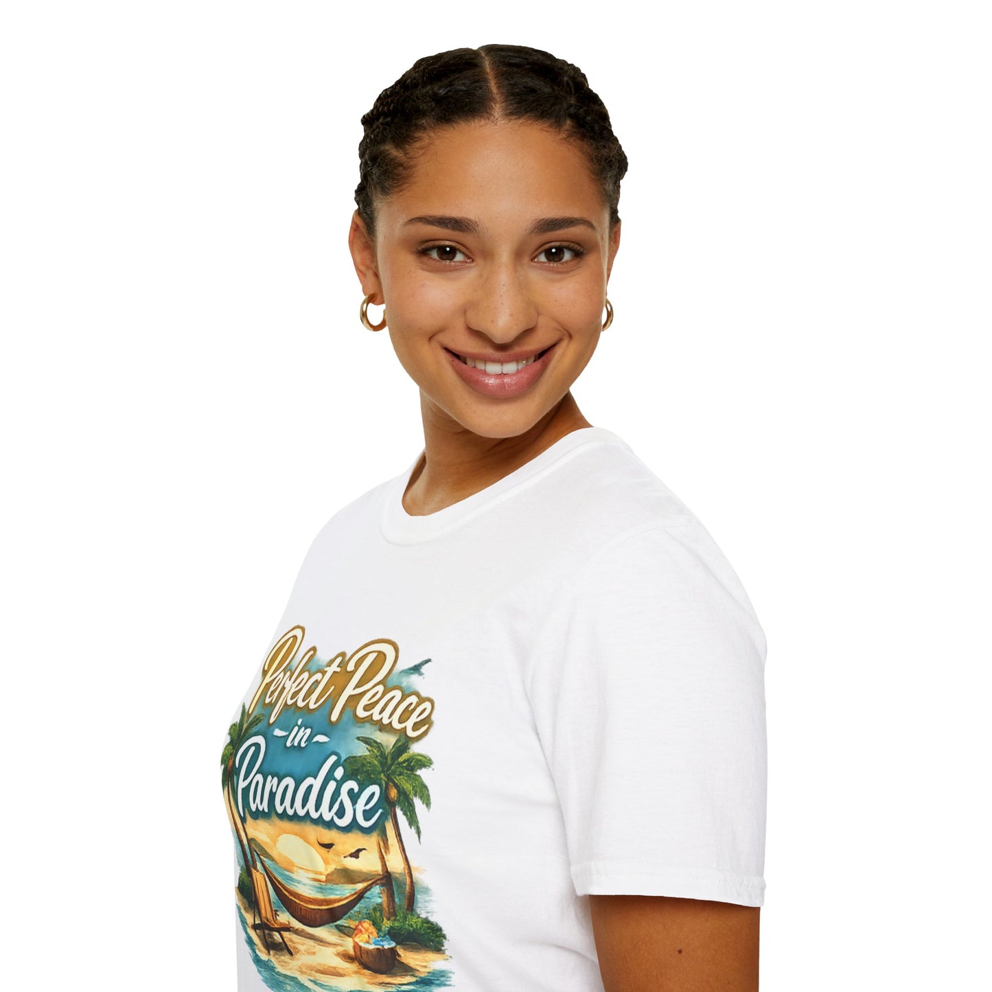 Perfect Peace in Paradise T-Shirt — Tropical Beach Graphic Tee