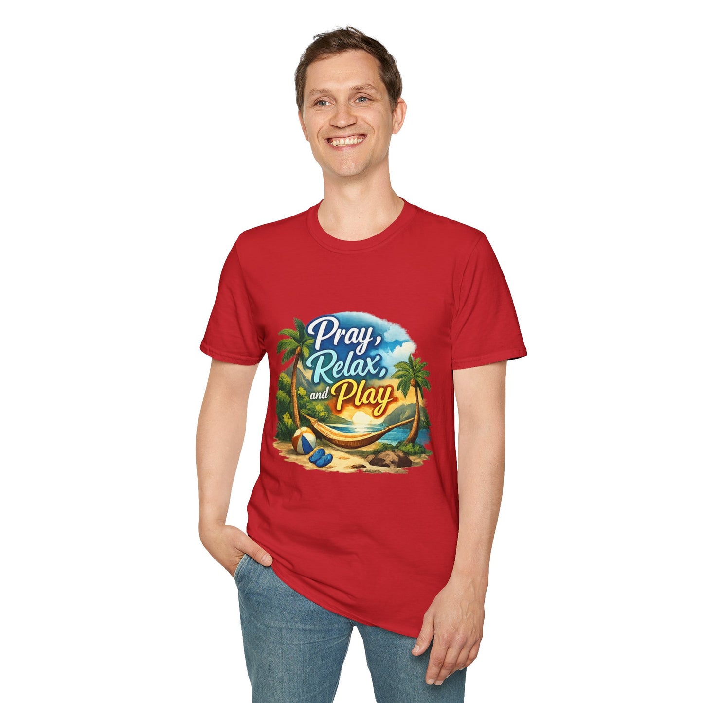 Pray, Relax & Play Beach T-Shirt