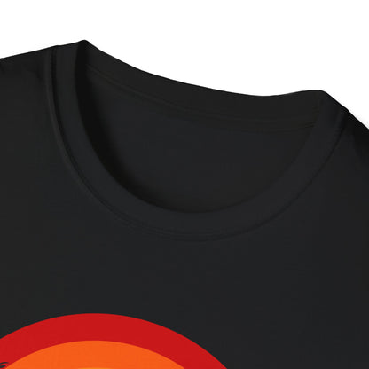 T-Shirt with Tropical Sunset Design, Relaxing Tee, Perfect for Beach Lovers, Great Gift for Vacations, Ideal for Summer Casual Wear
