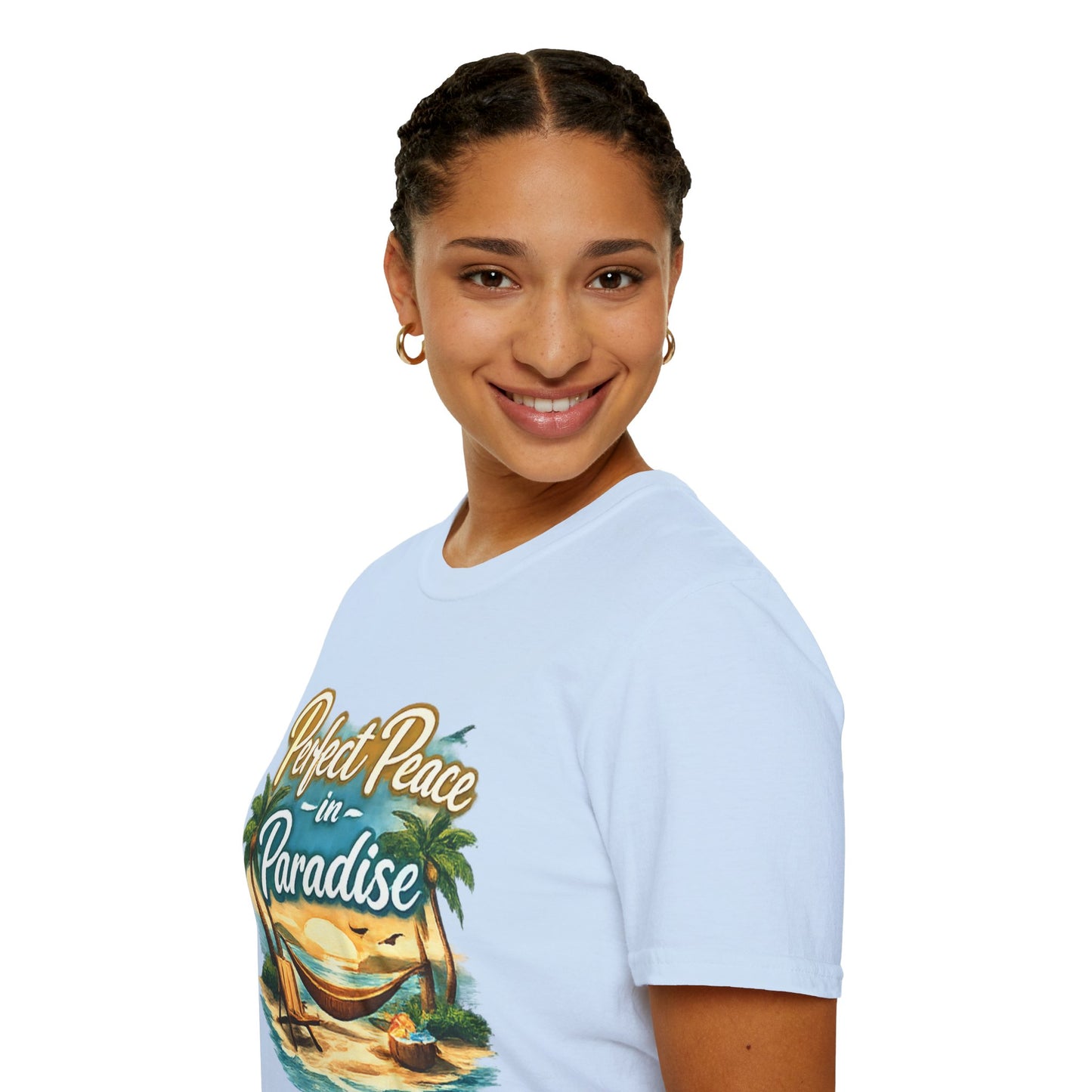 Perfect Peace in Paradise T-Shirt — Tropical Beach Graphic Tee