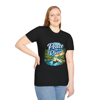 Peace Like a River T‑Shirt — Scenic River Prayer Tee