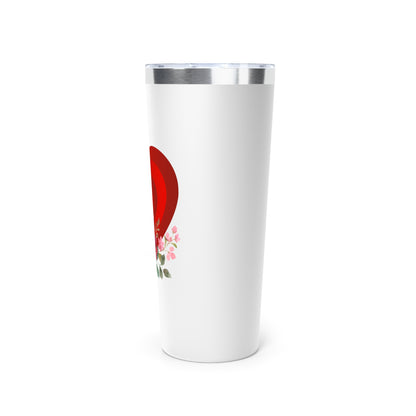 Beautiful Floral Copper Tumbler - 22oz Insulated Travel Mug