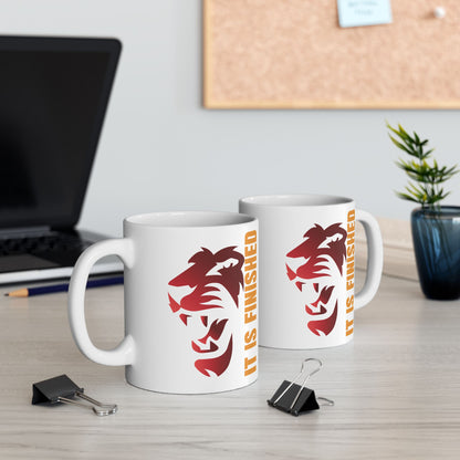 Inspirational Ceramic Mug - "It's Finished" - Perfect Gift for Coffee Lovers and Motivational Moments