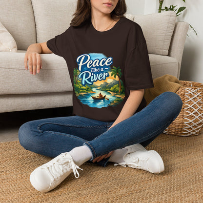 Peace Like a River T‑Shirt — Scenic River Prayer Tee