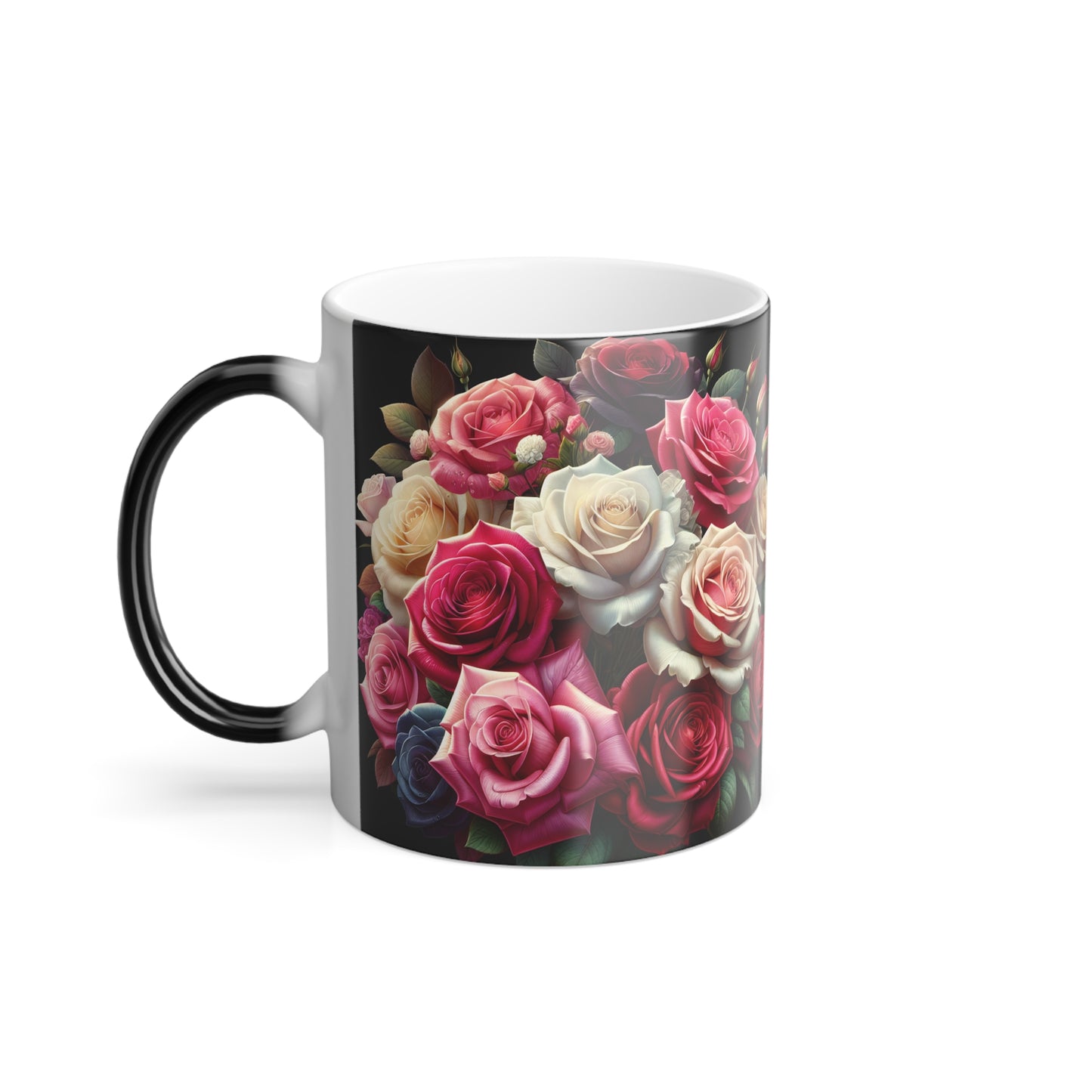 Color Morphing Floral Mug - 11oz - Elegant Rose Design for Home & Gifts