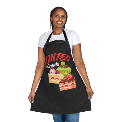 Colorful Baking Apron with Fun Cake Design - "Anointed to Create" (Unisex)