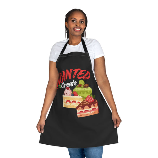 Colorful Baking Apron with Fun Cake Design - "Anointed to Create" (Unisex)