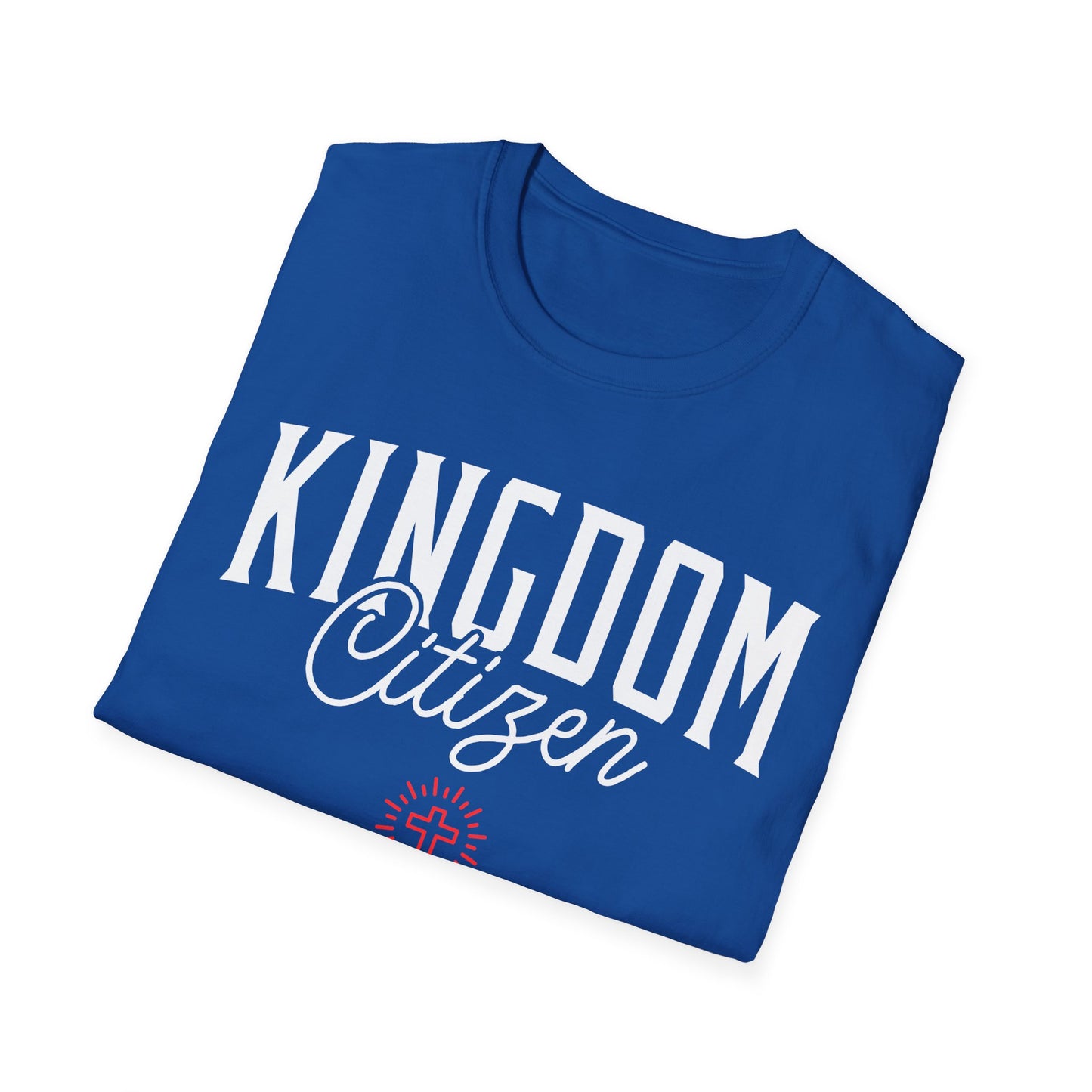 Kingdom Citizen Unisex Softstyle T-Shirt - Faith-Inspired Mountain Design