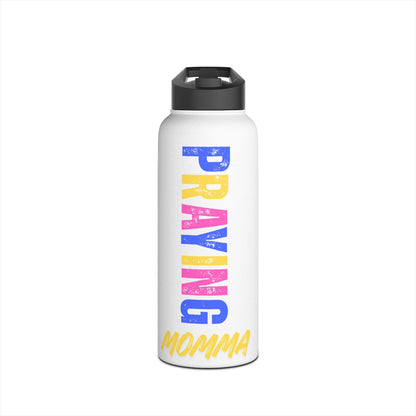 Praying Momma Stainless Steel Water Bottle – Colorful Vertical Faith Design