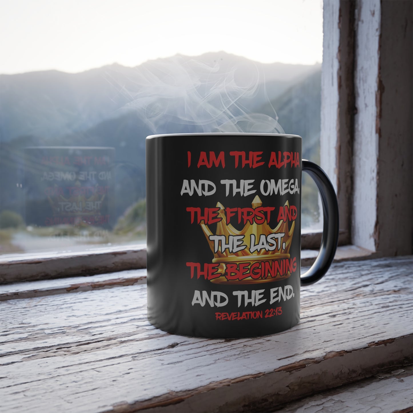 I Am The Alpha Inspirational Color Morphing Mug - Faith-Based Design, 11oz