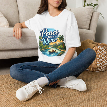 Peace Like a River T‑Shirt — Scenic River Prayer Tee