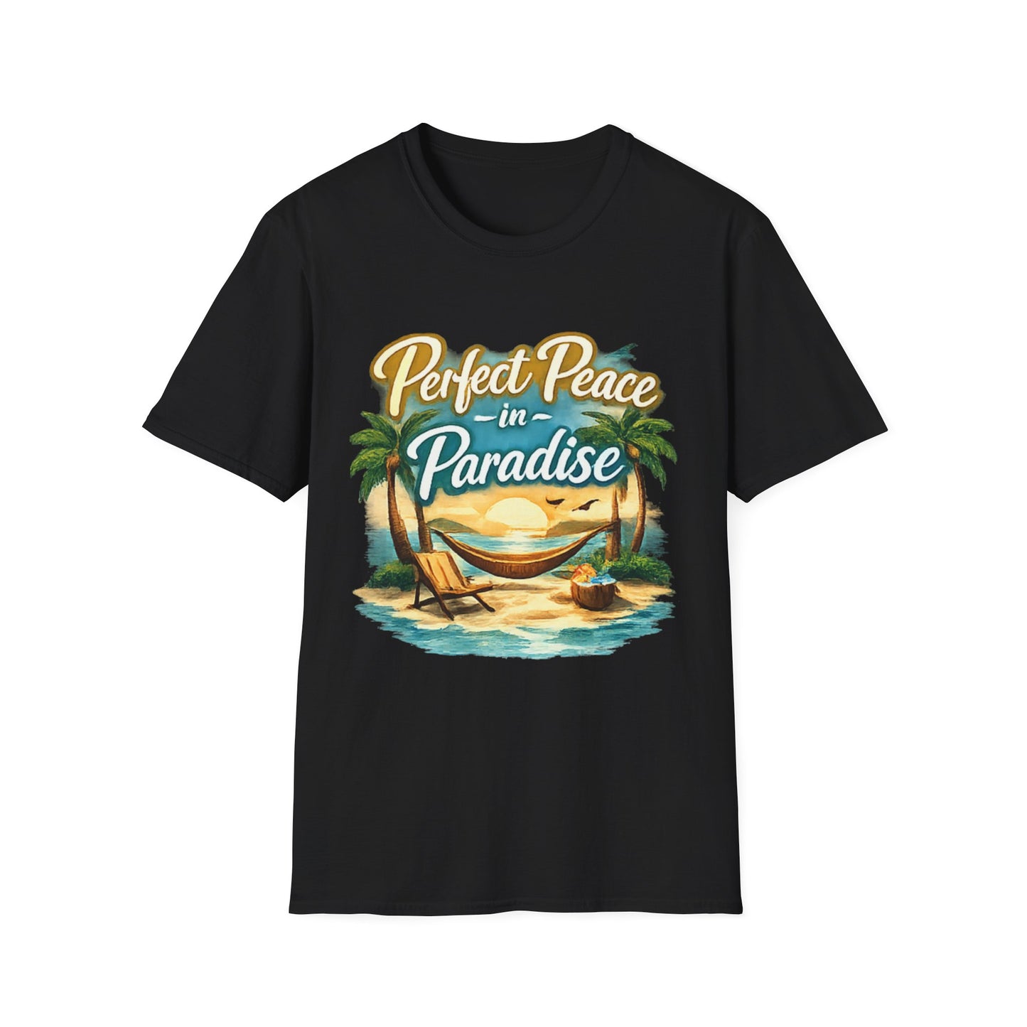 Perfect Peace in Paradise T-Shirt — Tropical Beach Graphic Tee