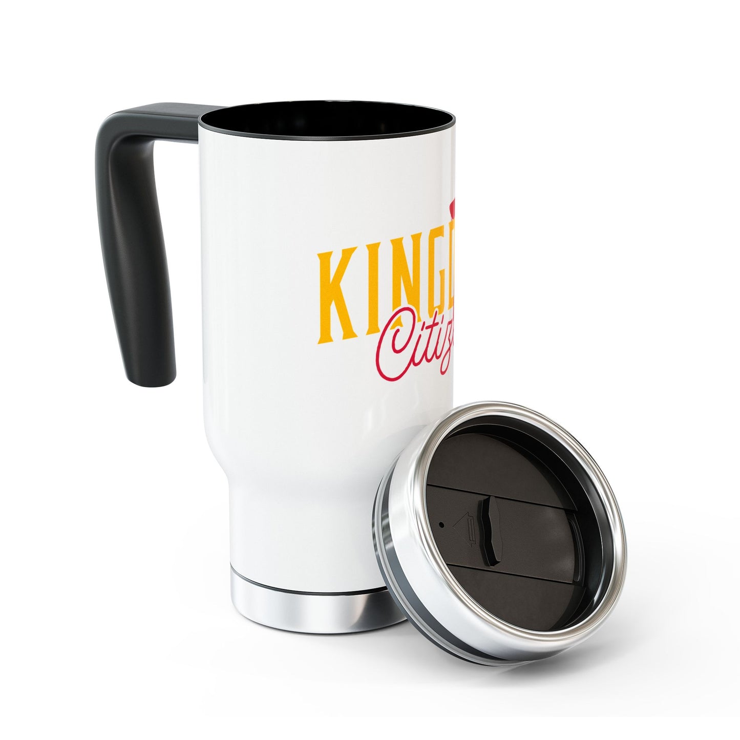 Kingdom Citizen Stainless Steel Travel Mug - 14oz with Handle for Daily Inspiration