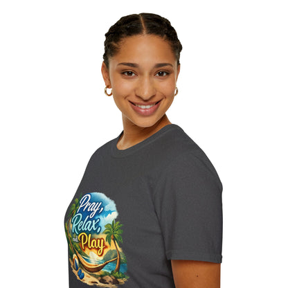 Pray, Relax & Play Beach T-Shirt