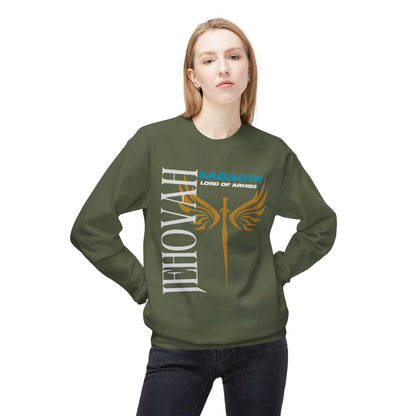 Jehovah Sababoth 'Lord of Armies' Crewneck Sweatshirt — Biblical Warrior Graphic