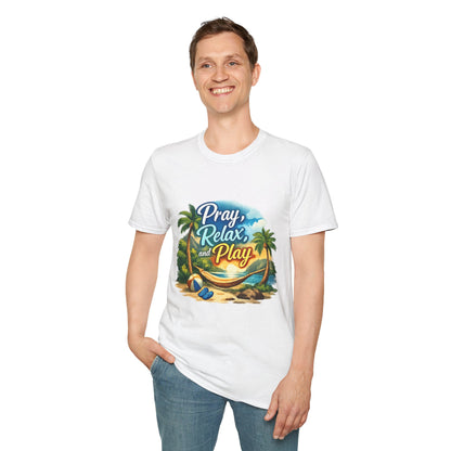 Pray, Relax & Play Beach T-Shirt