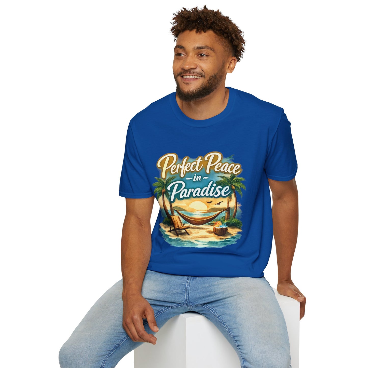 Perfect Peace in Paradise T-Shirt — Tropical Beach Graphic Tee