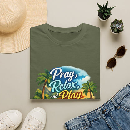 Pray, Relax & Play Beach T-Shirt