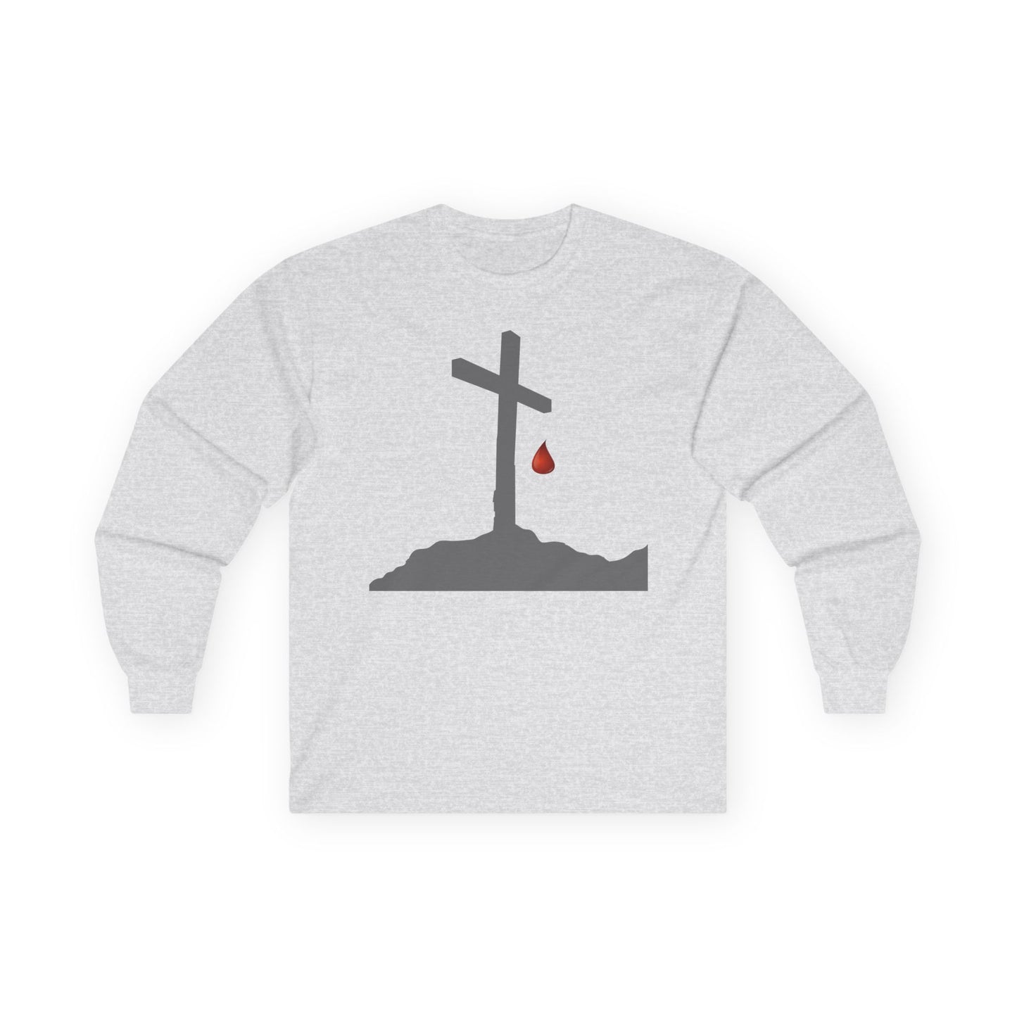 Faith-Inspired Long Sleeve Tee with Cross Design