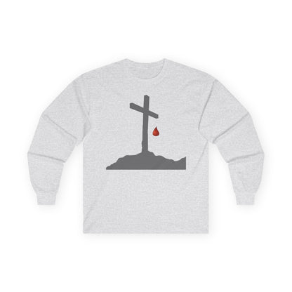 Faith-Inspired Long Sleeve Tee with Cross Design