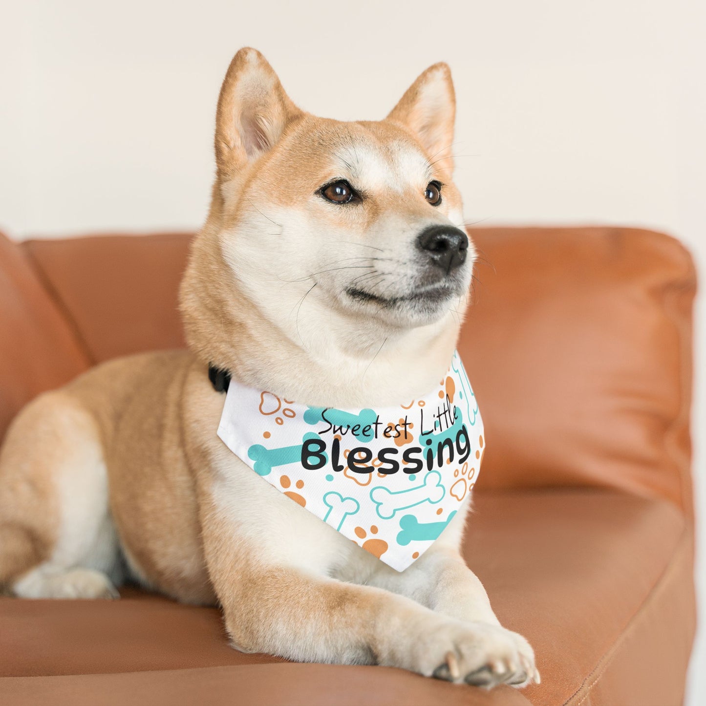 Sweetest Little Blessing Pet Bandana Collar - Cute Dog Accessory for Celebrating Pets