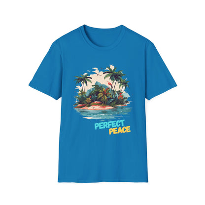 Tropical Peace T-Shirt, Casual Tee, Summer Vibes Shirt, Relaxing Island Top, Perfect for Vacations, Gifts for Beach Lovers