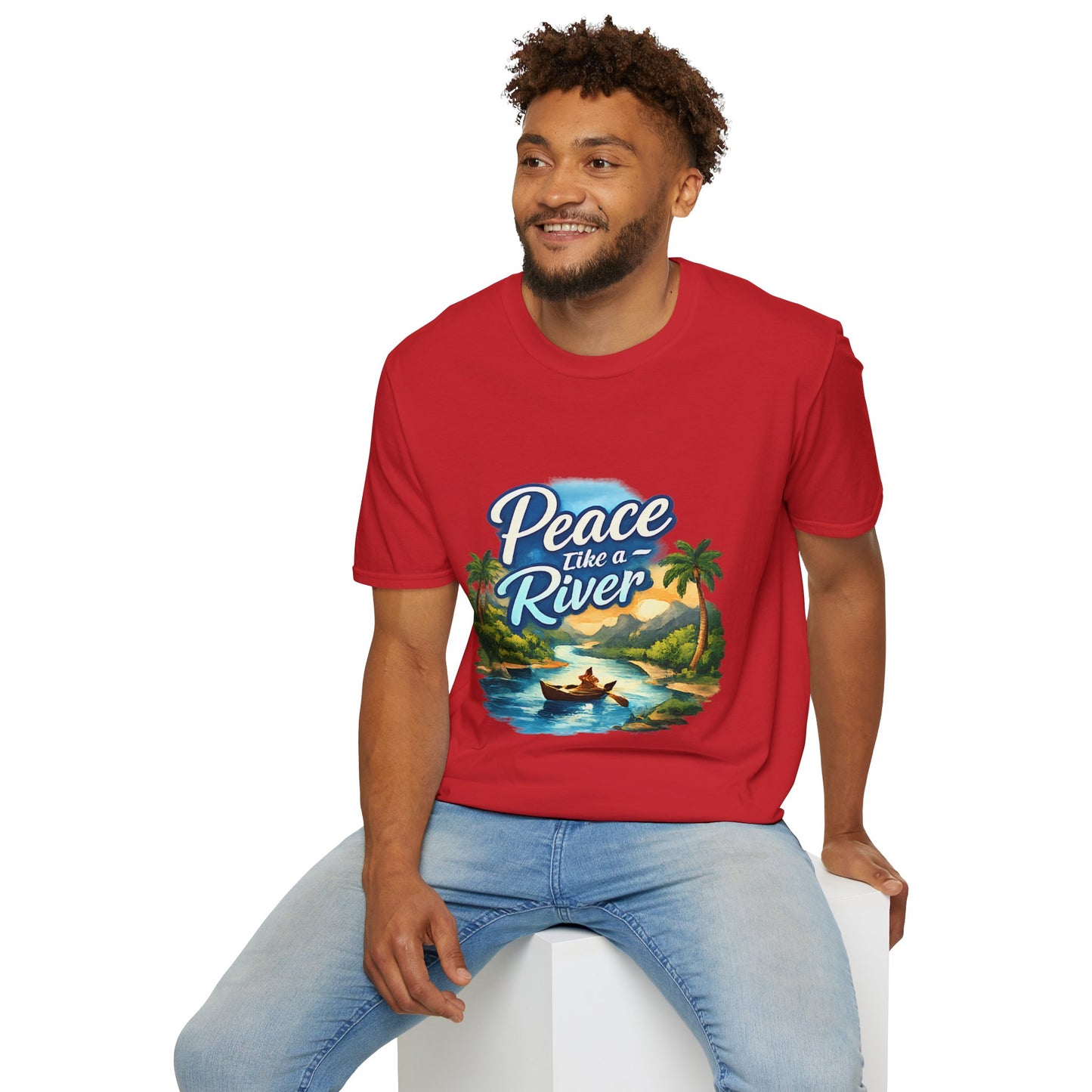 Peace Like a River T‑Shirt — Scenic River Prayer Tee