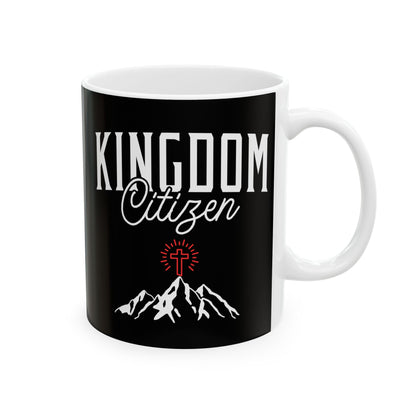 Kingdom Coffee Mug - Black Ceramic (11oz, 15oz) - Perfect for Adventurers & Coffee Lovers