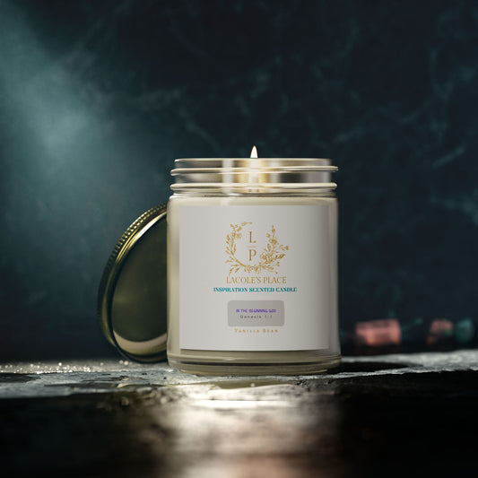 Inspirational Scented Candles (Vanilla Bean)- Coconut Apricot Wax for Relaxation & Motivation (9oz)