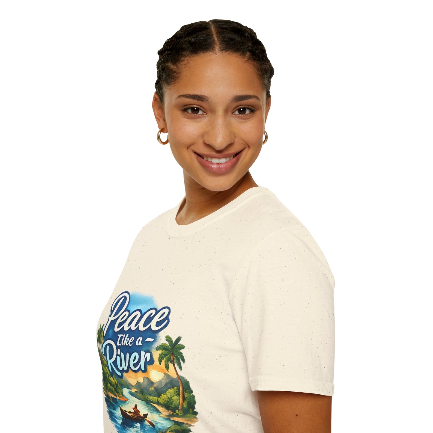 Peace Like a River T‑Shirt — Scenic River Prayer Tee