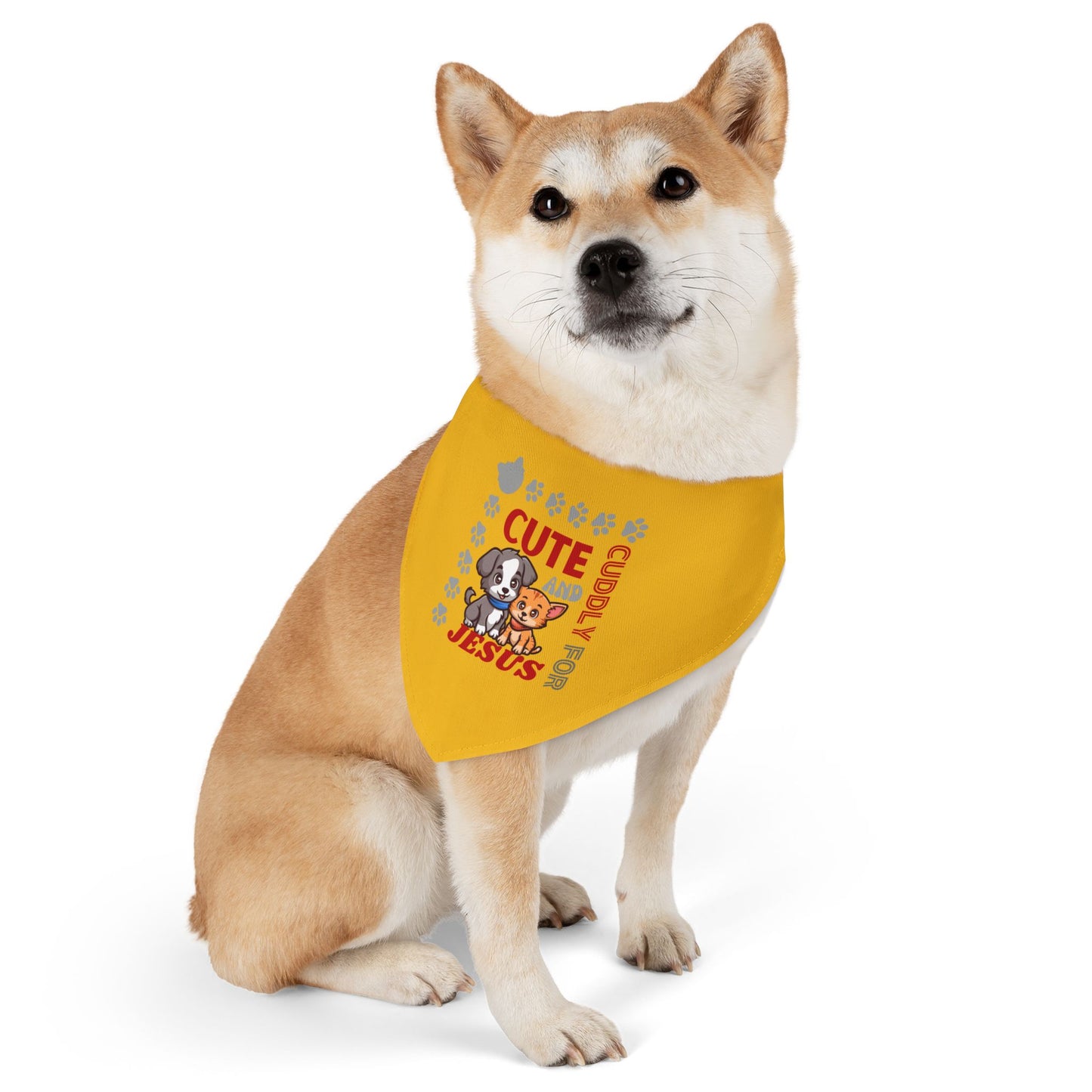 Cute and Cuddly for Jesus Pet Bandana Collar for Dogs - Stylish Accessory for Pet Lovers