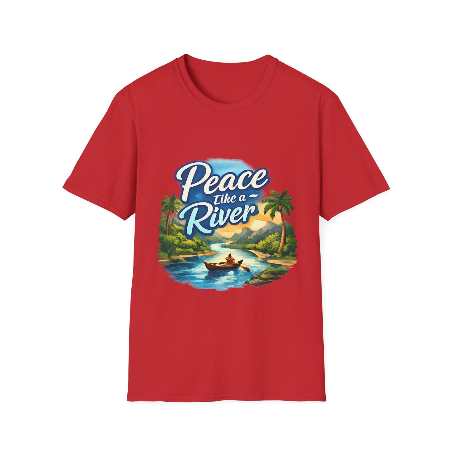 Peace Like a River T‑Shirt — Scenic River Prayer Tee