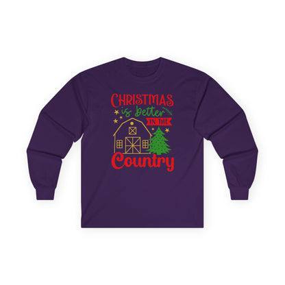 Christmas Is Better in the Country Long Sleeve Tee