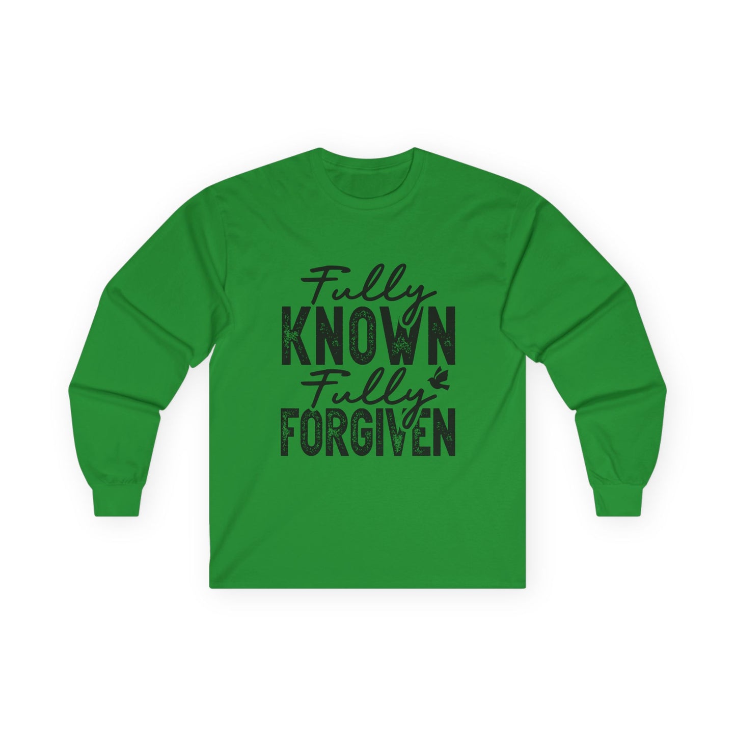 Fully Known Fully Forgiven Long Sleeve Tee for Faith and Comfort