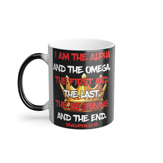 I Am The Alpha Inspirational Color Morphing Mug - Faith-Based Design, 11oz