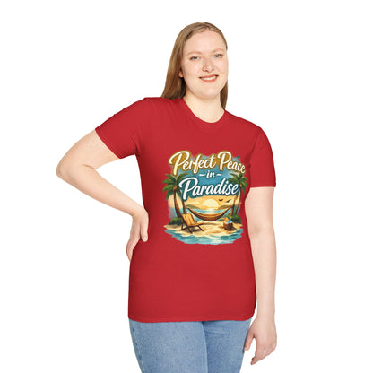 Perfect Peace in Paradise T-Shirt — Tropical Beach Graphic Tee